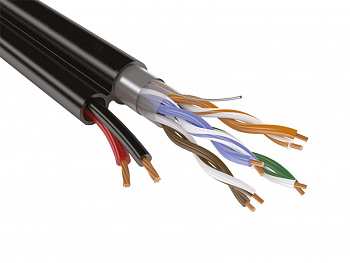 Кабель комб. FTP 5E 4x2x0.5 + 2x0.75 outdoor, с тросом, 200 м 05-075