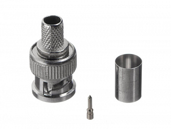 Netko Коннектор BNC для RG-6/SAT-703, цинк/медь, для обжимного инструмента Optima