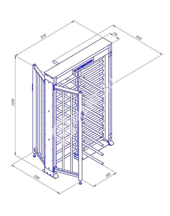 Ростов-Дон ПР1Л/4М2 Полноростовой роторный турникет