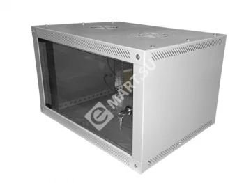 Netko Шкаф настенный 9U серия NOP3 (600х451x502), передняя дверь стекло, разборный, серый 