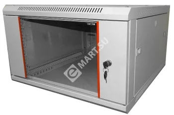 Netko Шкаф настенный 15U серия WM (600х650х770), передняя дверь стекло, разборный, серый
