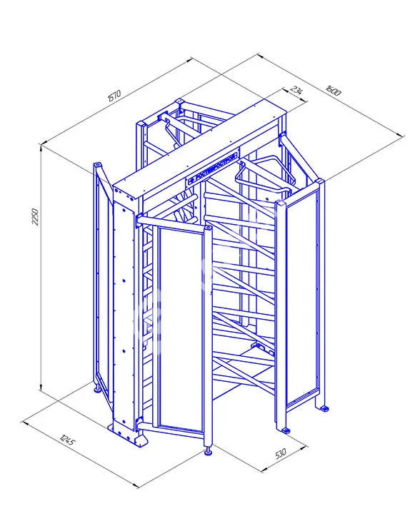 Ростов-Дон ПР1С/3М2 Полноростовой роторный турникет