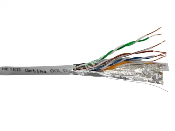Netko Кабель FTP4 cat.5е, одножильный, экранированный, 305м, Cu, Проходит Fluke тест, серый