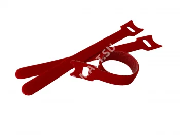 Netko Стяжка-липучка многоразовая 150*12 /10 шт (красная) Optima