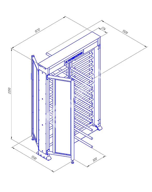 Ростов-Дон ПР1ЛС/4М2 НЕРЖ Полноростовой роторный турникет