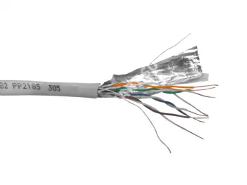 Netko Кабель FTP4 cat.5е, одножильный, экранированный, 305м, Cu, Проходит Fluke тест, серый